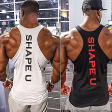 Load image into Gallery viewer, Men Solid Gym Stringer Tank Top Bodybuilding Fitness Singlets Muscle Vest Tees Sport Clothing