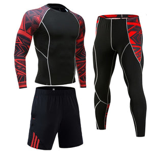 MMA Compression Tracksuit Men Demix Mens Sport Jogging Suit Rashgard Running Set Men Gym Clothing Men Fitness Workout Tight