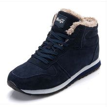 Load image into Gallery viewer, Men boots Men&#39;s Winter Shoes Fashion Snow Boots Shoes Plus Size Winter Sneakers Ankle Men Shoes Winter Boots Black Blue Footwear