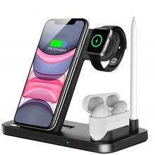 Load image into Gallery viewer, 15W Qi Fast Wireless Charger Stand For iPhone 11 XR X 8 Apple Watch 4 in 1 Foldable Charging Dock Station for Airpods Pro iWatch