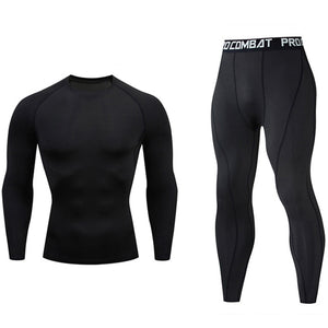 Men's Gym Clothing Short Running Man Compression tights  perspiration Track suit Gym Man black T shirt Sport Pants S-XXXXL