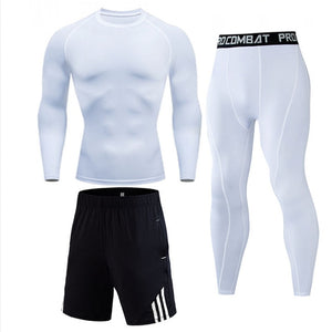 Men's Gym Clothing Short Running Man Compression tights  perspiration Track suit Gym Man black T shirt Sport Pants S-XXXXL