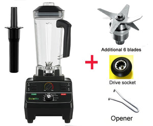 BPA Free 2L Jar 2200W Professional Smart Timer Pre-programed Blender Mixer Juicer Food Processor Ice Smoothies Crusher