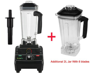 BPA Free 2L Jar 2200W Professional Smart Timer Pre-programed Blender Mixer Juicer Food Processor Ice Smoothies Crusher