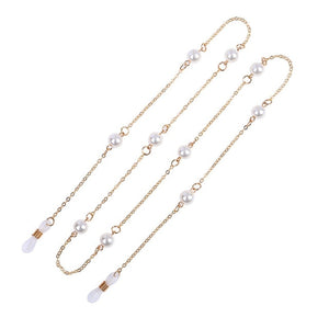 1PCs Women Fashion Pearls Sunglasses Chains Gold Eyeglasses Chains Sunglasses Holder Necklace Eyewear Retainer Accessories