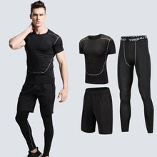 Load image into Gallery viewer, Men&#39;s Compression Sportswear Suits Gym Tights Training Clothes Workout Jogging Sports Set Running Tracksuit Quick Dry Plus Size