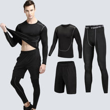 Load image into Gallery viewer, Men&#39;s Compression Sportswear Suits Gym Tights Training Clothes Workout Jogging Sports Set Running Tracksuit Quick Dry Plus Size