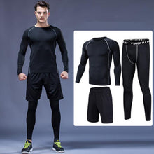 Load image into Gallery viewer, Men&#39;s Compression Sportswear Suits Gym Tights Training Clothes Workout Jogging Sports Set Running Tracksuit Quick Dry Plus Size