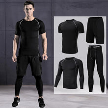 Load image into Gallery viewer, Men&#39;s Compression Sportswear Suits Gym Tights Training Clothes Workout Jogging Sports Set Running Tracksuit Quick Dry Plus Size