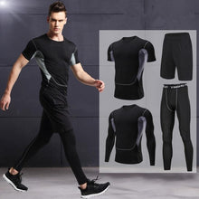 Load image into Gallery viewer, Men&#39;s Compression Sportswear Suits Gym Tights Training Clothes Workout Jogging Sports Set Running Tracksuit Quick Dry Plus Size