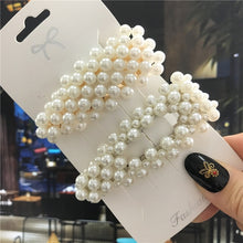 Load image into Gallery viewer, 1Set Handmade Pearls Hair Clips Pin for Women Fashion Geometric Flower Barrettes Headwear Girls Sweet Hairpins Hair Accessorie