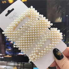 Load image into Gallery viewer, 1Set Handmade Pearls Hair Clips Pin for Women Fashion Geometric Flower Barrettes Headwear Girls Sweet Hairpins Hair Accessorie