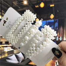 Load image into Gallery viewer, 1Set Handmade Pearls Hair Clips Pin for Women Fashion Geometric Flower Barrettes Headwear Girls Sweet Hairpins Hair Accessorie