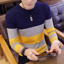 Load image into Gallery viewer, Korea Grey Sweaters And Pullovers Men Long Sleeve Knitted Sweater High Quality Winter Pullovers Homme Warm Navy Coat 3xl Newest