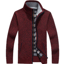 Load image into Gallery viewer, Sweater Men Autumn Winter Cardigan SweaterCoats Male Thick Faux Fur Wool Mens Sweater Jackets Casual Knitwear Plus Size M-4XL