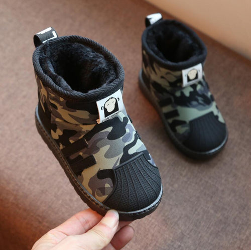 Kids Shoes 2020 Winter Boys Brand Snow Boots Children Fashion Plush Warm Ankle Martin Boots Baby Girls Black Red Sport Shoes