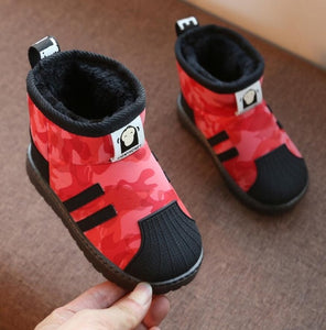 Kids Shoes 2020 Winter Boys Brand Snow Boots Children Fashion Plush Warm Ankle Martin Boots Baby Girls Black Red Sport Shoes