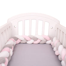 Load image into Gallery viewer, 1M/2M/3M/4M Length Newborn Baby Bed Bumper Pure Weaving Plush Knot Crib Bumper Kids Bed Baby Cot Protector Baby Room Decor