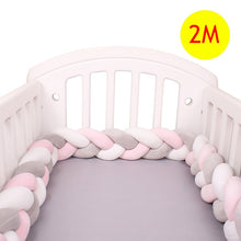 Load image into Gallery viewer, 1M/2M/3M/4M Length Newborn Baby Bed Bumper Pure Weaving Plush Knot Crib Bumper Kids Bed Baby Cot Protector Baby Room Decor