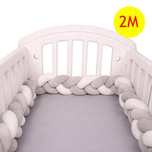 Load image into Gallery viewer, 1M/2M/3M/4M Length Newborn Baby Bed Bumper Pure Weaving Plush Knot Crib Bumper Kids Bed Baby Cot Protector Baby Room Decor