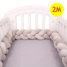 Load image into Gallery viewer, 1M/2M/3M/4M Length Newborn Baby Bed Bumper Pure Weaving Plush Knot Crib Bumper Kids Bed Baby Cot Protector Baby Room Decor