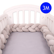 Load image into Gallery viewer, 1M/2M/3M/4M Length Newborn Baby Bed Bumper Pure Weaving Plush Knot Crib Bumper Kids Bed Baby Cot Protector Baby Room Decor