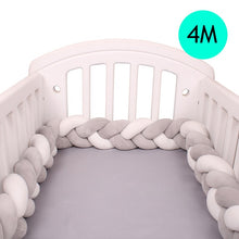 Load image into Gallery viewer, 1M/2M/3M/4M Length Newborn Baby Bed Bumper Pure Weaving Plush Knot Crib Bumper Kids Bed Baby Cot Protector Baby Room Decor