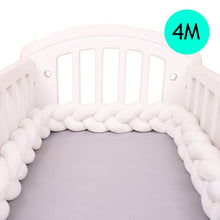 Load image into Gallery viewer, 1M/2M/3M/4M Length Newborn Baby Bed Bumper Pure Weaving Plush Knot Crib Bumper Kids Bed Baby Cot Protector Baby Room Decor