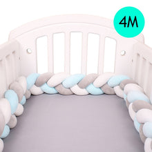 Load image into Gallery viewer, 1M/2M/3M/4M Length Newborn Baby Bed Bumper Pure Weaving Plush Knot Crib Bumper Kids Bed Baby Cot Protector Baby Room Decor