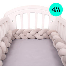 Load image into Gallery viewer, 1M/2M/3M/4M Length Newborn Baby Bed Bumper Pure Weaving Plush Knot Crib Bumper Kids Bed Baby Cot Protector Baby Room Decor