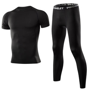 Men Clothing Sportswear Gym Fitness Compression Suits Running Set Sport Outdoor Jogging Quick Dry Tight