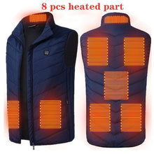 Load image into Gallery viewer, New 9 Places Heated Vest Men Women Usb Heated Jacket Heating Vest Thermal Clothing Hunting Vest Winter Heating Jacket BlackS-6XL