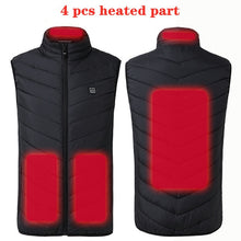 Load image into Gallery viewer, New 9 Places Heated Vest Men Women Usb Heated Jacket Heating Vest Thermal Clothing Hunting Vest Winter Heating Jacket BlackS-6XL