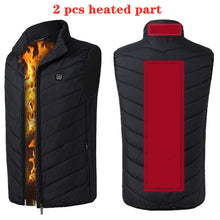 Load image into Gallery viewer, New 9 Places Heated Vest Men Women Usb Heated Jacket Heating Vest Thermal Clothing Hunting Vest Winter Heating Jacket BlackS-6XL