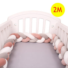 Load image into Gallery viewer, 1M/2M/3M/4M Length Newborn Baby Bed Bumper Pure Weaving Plush Knot Crib Bumper Kids Bed Baby Cot Protector Baby Room Decor