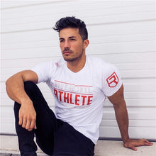 Load image into Gallery viewer, Bodybuilding Fitness Sport Running Man Cotton Short Sleeve T-shirt Gym Training Men Muscle Tight Fitness T Shirt Tees Tops