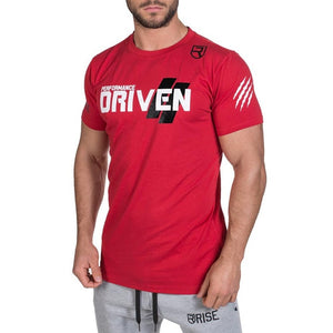 Bodybuilding Fitness Sport Running Man Cotton Short Sleeve T-shirt Gym Training Men Muscle Tight Fitness T Shirt Tees Tops