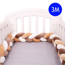 Load image into Gallery viewer, 1M/2M/3M/4M Length Newborn Baby Bed Bumper Pure Weaving Plush Knot Crib Bumper Kids Bed Baby Cot Protector Baby Room Decor