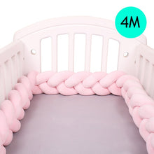 Load image into Gallery viewer, 1M/2M/3M/4M Length Newborn Baby Bed Bumper Pure Weaving Plush Knot Crib Bumper Kids Bed Baby Cot Protector Baby Room Decor