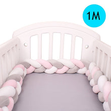 Load image into Gallery viewer, 1M/2M/3M/4M Length Newborn Baby Bed Bumper Pure Weaving Plush Knot Crib Bumper Kids Bed Baby Cot Protector Baby Room Decor