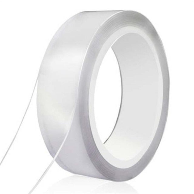 1/2/3/5M Nano Tracsless Tape Double Sided Tape Transparent No Trace Reusable Waterproof Adhesive Tape Cleanable Home gekkotape