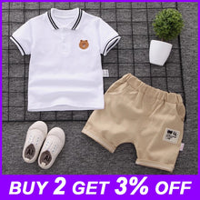 Load image into Gallery viewer, New Summer Kids Clothes Boys Costume Sets Short-Sleeve T-shirt &amp; Shorts Sports Suit Children Clothing Boy Sets 1 2 3 4 Years Old