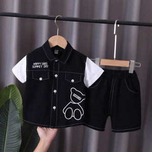 New Summer Kids Clothes Boys Costume Sets Short-Sleeve T-shirt & Shorts Sports Suit Children Clothing Boy Sets 1 2 3 4 Years Old