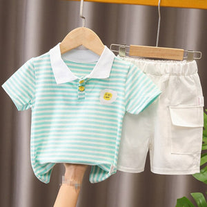 New Summer Kids Clothes Boys Costume Sets Short-Sleeve T-shirt & Shorts Sports Suit Children Clothing Boy Sets 1 2 3 4 Years Old