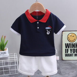 New Summer Kids Clothes Boys Costume Sets Short-Sleeve T-shirt & Shorts Sports Suit Children Clothing Boy Sets 1 2 3 4 Years Old