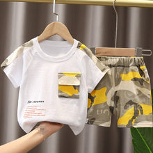 Load image into Gallery viewer, New Summer Kids Clothes Boys Costume Sets Short-Sleeve T-shirt &amp; Shorts Sports Suit Children Clothing Boy Sets 1 2 3 4 Years Old