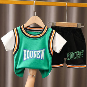 New Summer Kids Clothes Boys Costume Sets Short-Sleeve T-shirt & Shorts Sports Suit Children Clothing Boy Sets 1 2 3 4 Years Old