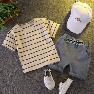 New Summer Kids Clothes Boys Costume Sets Short-Sleeve T-shirt & Shorts Sports Suit Children Clothing Boy Sets 1 2 3 4 Years Old