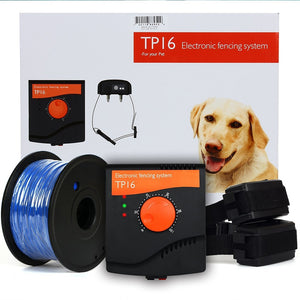 TP16 Pet Dog Electric Fence System Rechargeable Waterproof Shock Adjustable Dog Training Collar Electronic Pet Fencing System